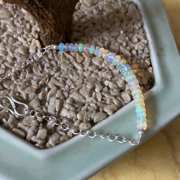 Vintage 925 Ethiopian opal bracelet - Picture 4 of 6